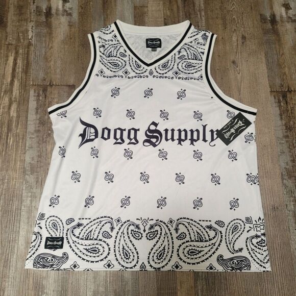 Dogg Supply By Snoop Dogg Tank Top Mens XXL Paisley V-Neck Rap Hip Hop - Picture 1 of 6